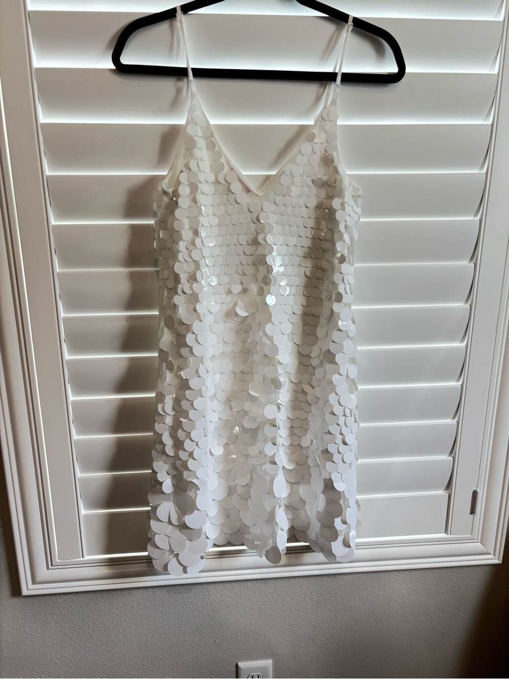White Sequin Slip Dress for teen - Sparkling Party Dress